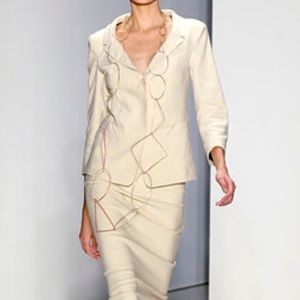 DONNA KARAN SIZE 2 LINEN PANT SUIT